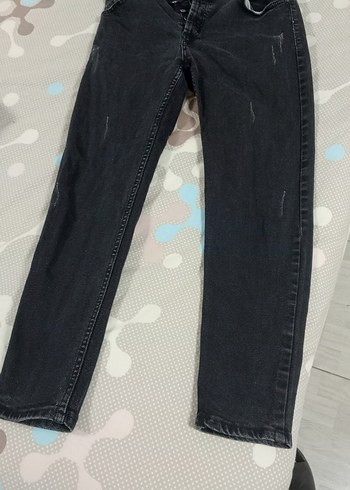 Gri Düğmeli Midi Boy erkek Kot Pantolon