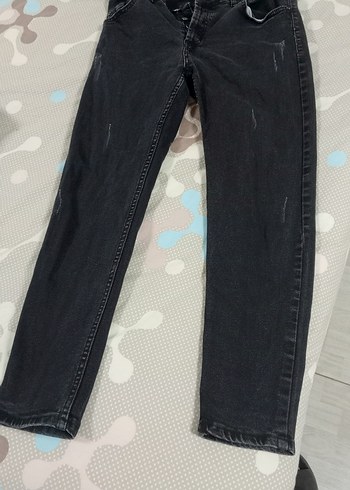 Diğer Gri Düğmeli Midi Boy erkek Kot Pantolon
