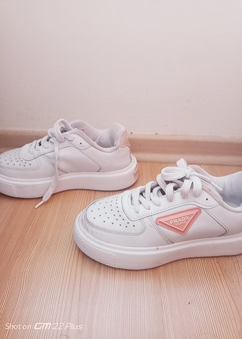 Prada Pembe Platform Topuklu Prada Kadın Spor Ayakkabı