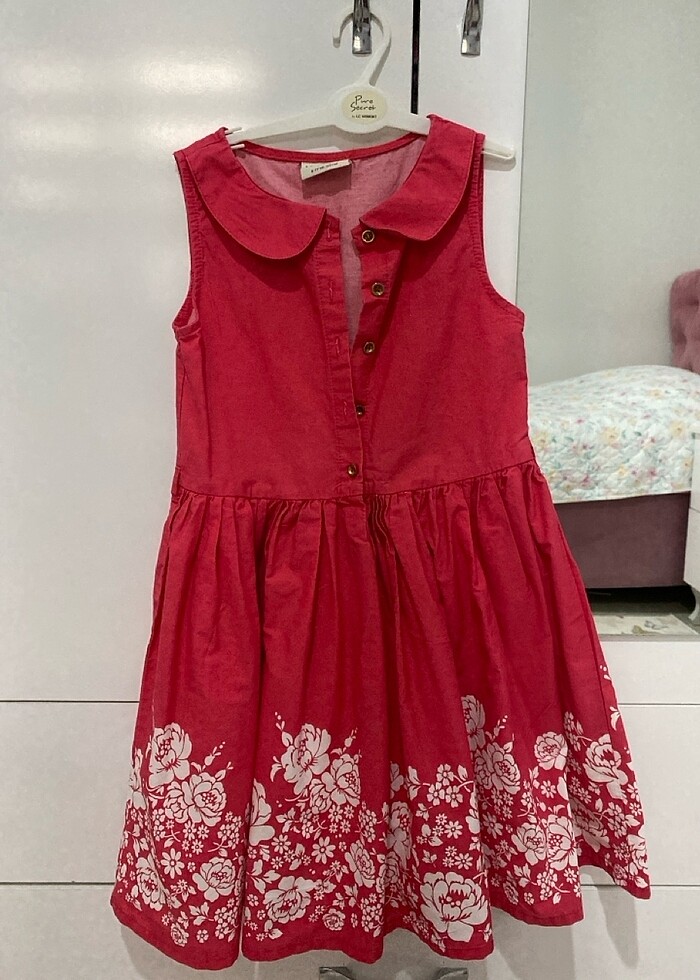 Bebe yaka kız elbisesi - Görsel 3