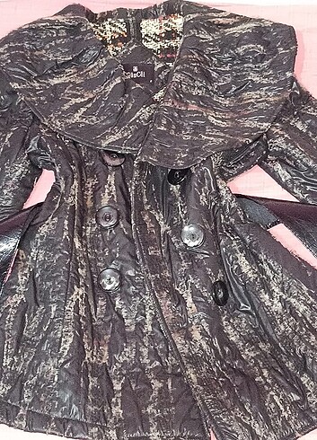 Kemerli Kuşaklı Vintage Kaban Mont