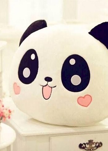 Renkli Panda Yüzü Peluş yastık - Görsel 2