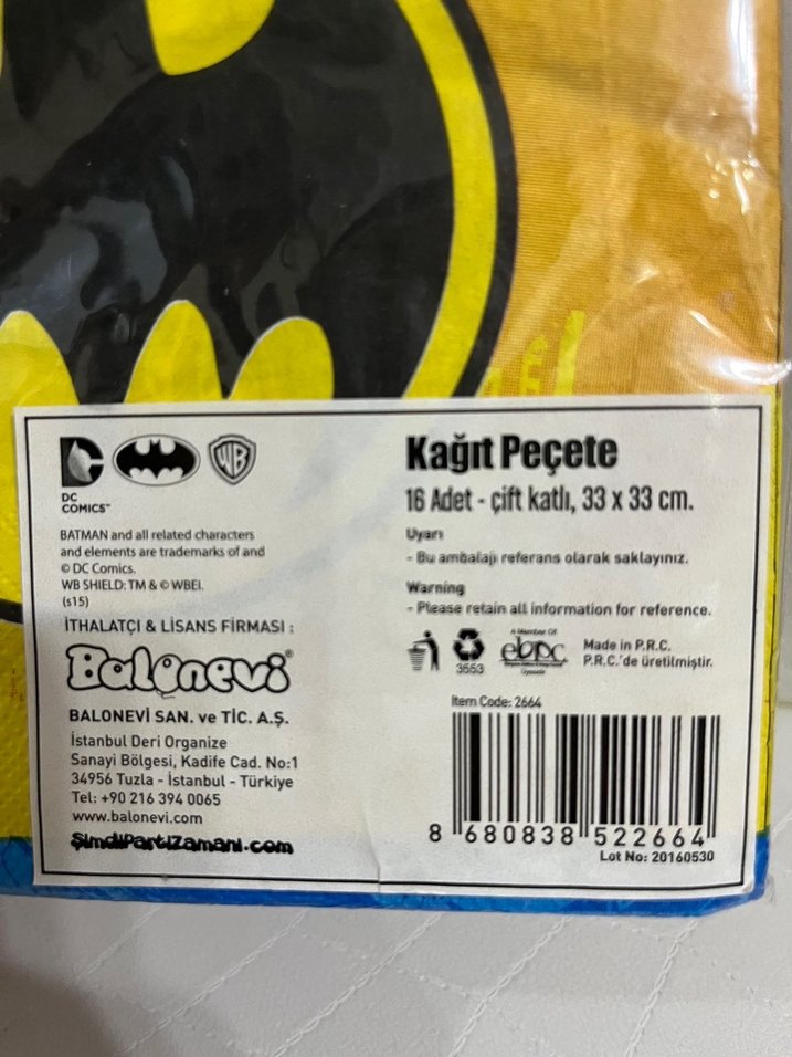 Batman Peçete - Görsel 3