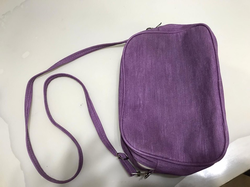 Mor Kadın Fermuarlı Askılı Çanta - Görsel 5