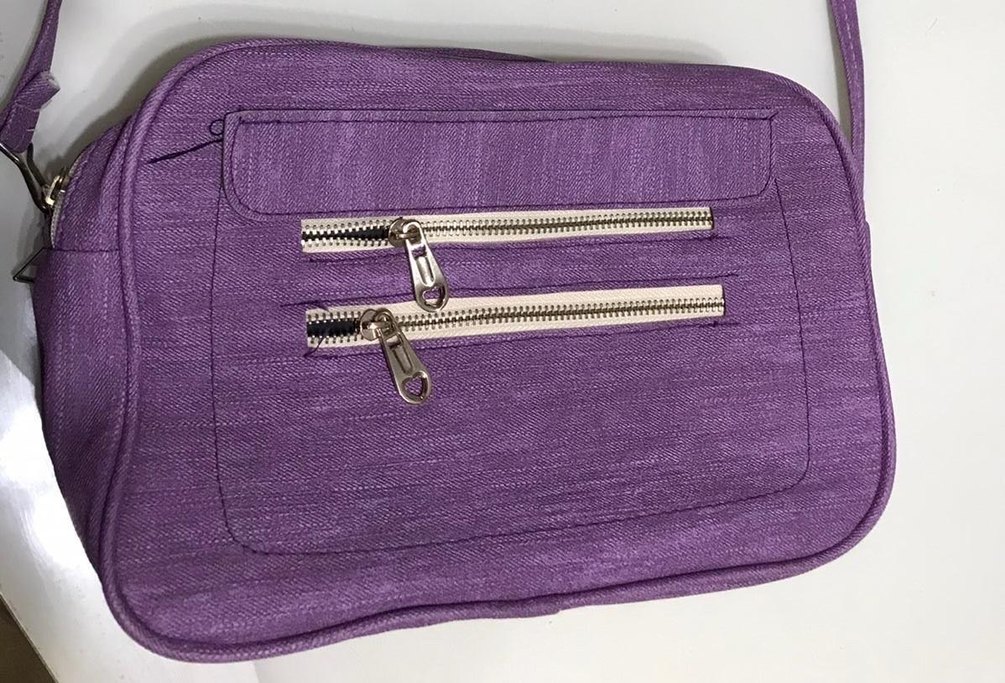 Mor Kadın Fermuarlı Askılı Çanta - Görsel 2
