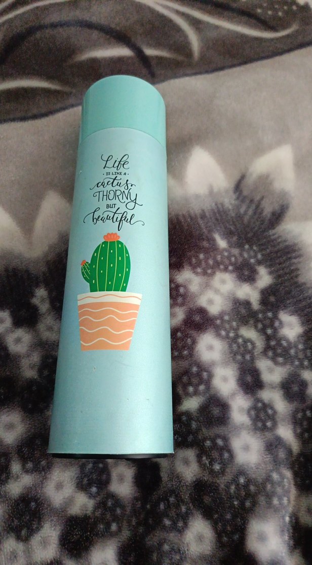 Turkuaz Kaktüs Desenli termos - Görsel 4