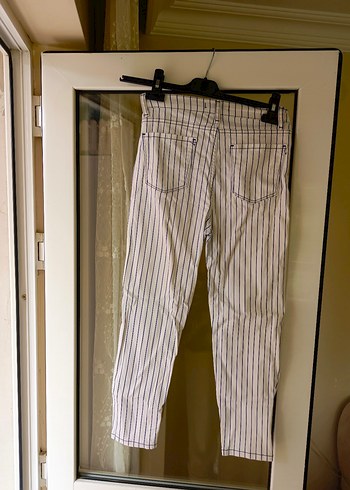 36 Beden çeşitli Renk Çizgili Denim Pantolon