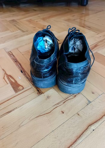 Klasik Siyah Yılan Desenli Erkek Ayakkabı - Görsel 3