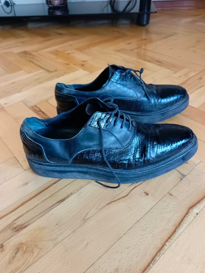 Klasik Siyah Yılan Desenli Erkek Ayakkabı - Görsel 2