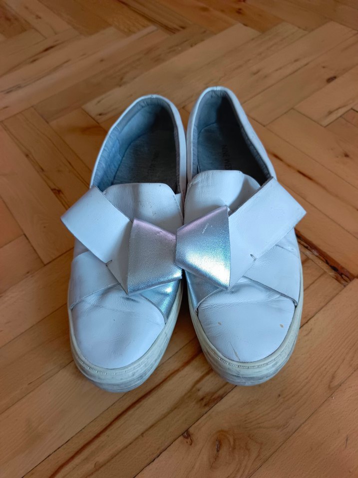 Beyaz Kadın Dolgulu  Detaylı Spor Ayakkabı - Görsel 3