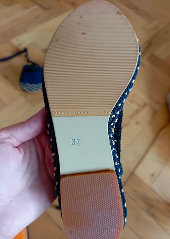 Mavi Örgü Bohem Kadın  Babet - Görsel 5