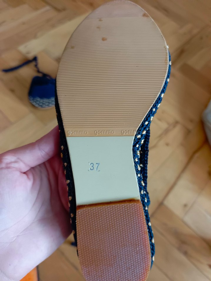 Mavi Örgü Bohem Kadın  Babet - Görsel 5