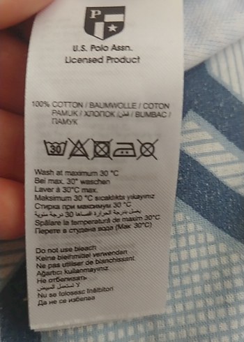 Açık mavi Desenli Kısa Kollu Polo Tişört - Görsel 6