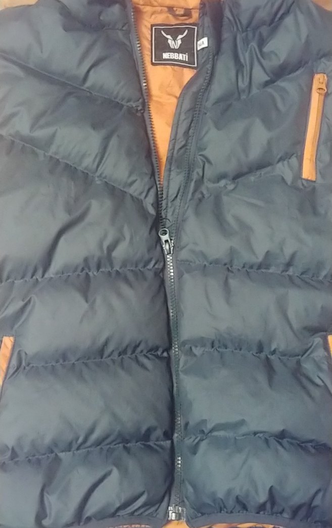 Fermuarlı Yüksek Yakalı petrol mavisi Erkek Yelek - Görsel 4