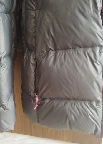 Siyah kaz tüyü Kadın Günlük Midi Kışlık Mont - Görsel 4