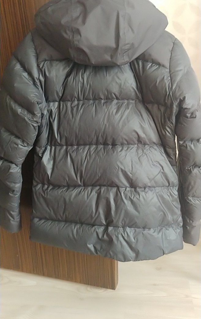 Siyah kaz tüyü Kadın Günlük Midi Kışlık Mont - Görsel 3