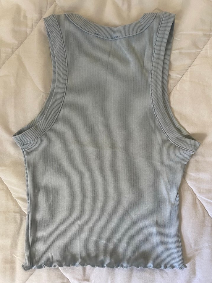 AÇIK MAVİ AYICIK BASKILI KOLSUZ BLUZ - Görsel 4