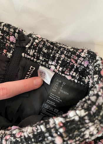 Kadın Çok Renkli Örgü Mini Etek - Görsel 3