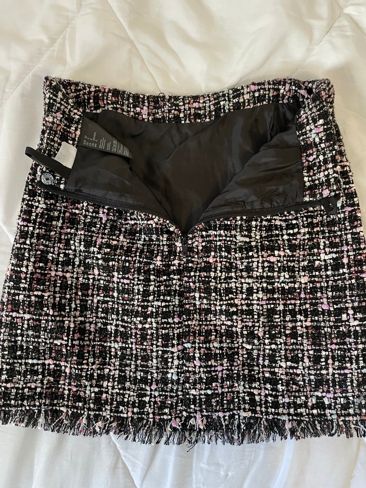 Kadın Çok Renkli Örgü Mini Etek - Görsel 5