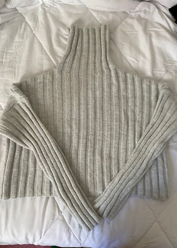 Gri Triko Balıkçı Yaka Kadın Kazak - Görsel 2