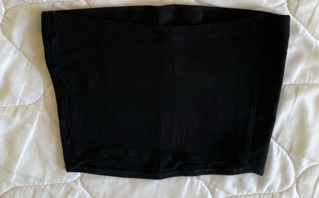 Düğmeli Siyah Bluz Ve Siyah Crop Top - Görsel 2