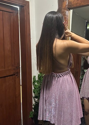 xs Beden Simli Mini Elbise