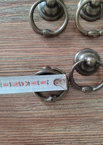 Beden kahverengi Renk Metal Kapı ve Çekmece Kulpları Seti