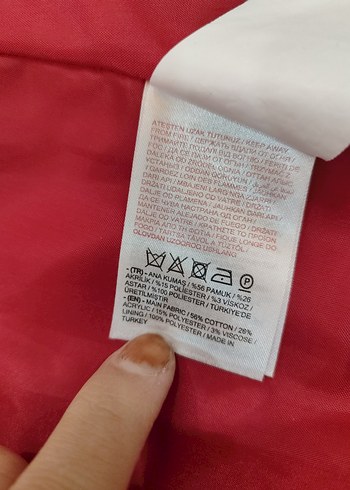 Düğmeli Kırmızı Midi Kadın Blazer Ceket - Görsel 5