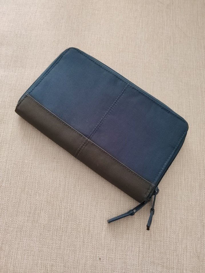 Lacivert Süet Fermuarlı seyahat çantası - Görsel 2