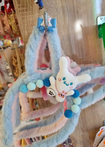 Çok Renkli Ponponlu ve Püsküllü Çocuk Saç Bandı - Görsel 2