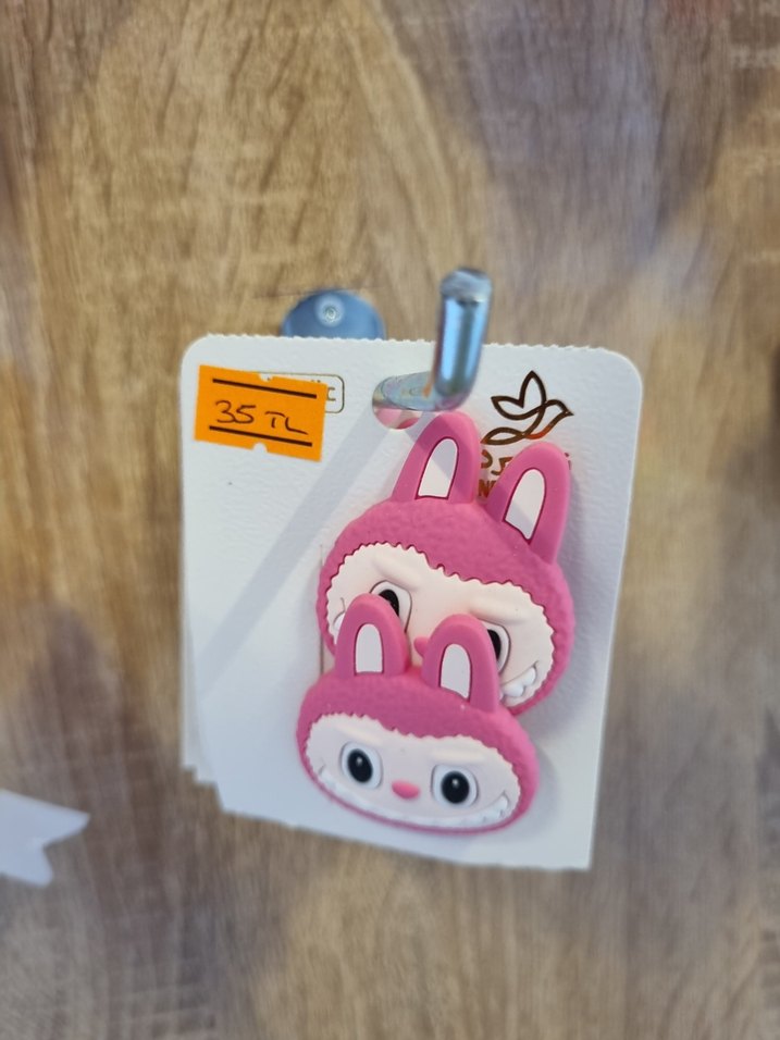 Pembe Baskılı Cırt Cırtlı Çocuk Toka Seti - Görsel 2