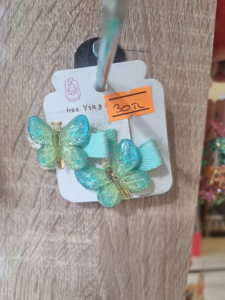 Pembe Kelebek Figürlü Çocuk Toka - Görsel 3