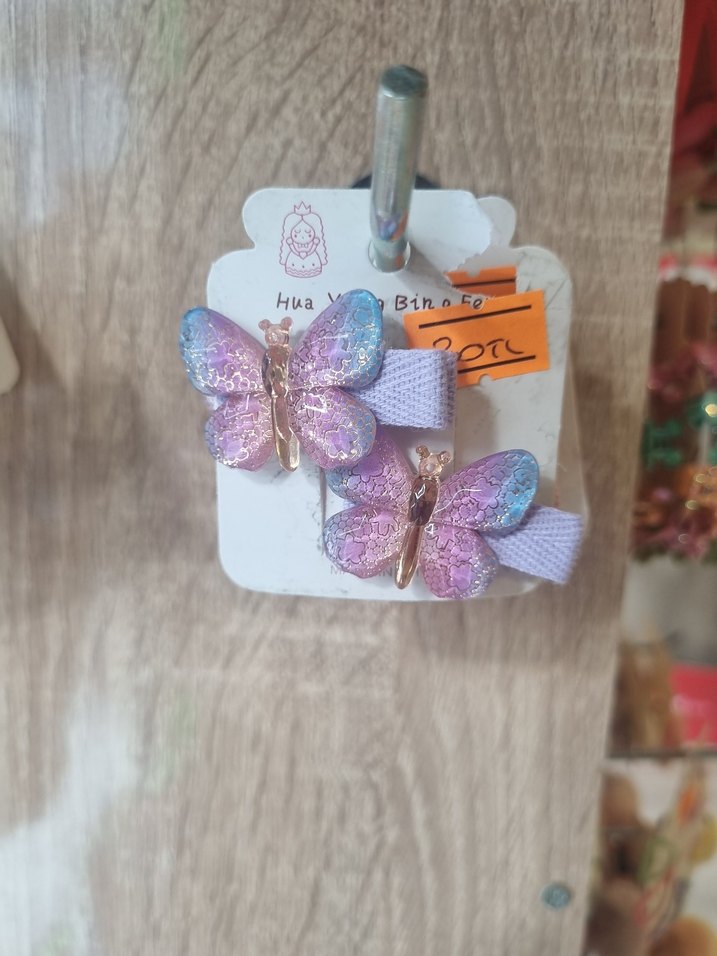 Pembe Kelebek Figürlü Çocuk Toka - Görsel 2