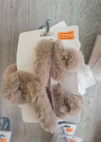 Pembe Peluş Detaylı Çocuk Toka Seti - Görsel 2