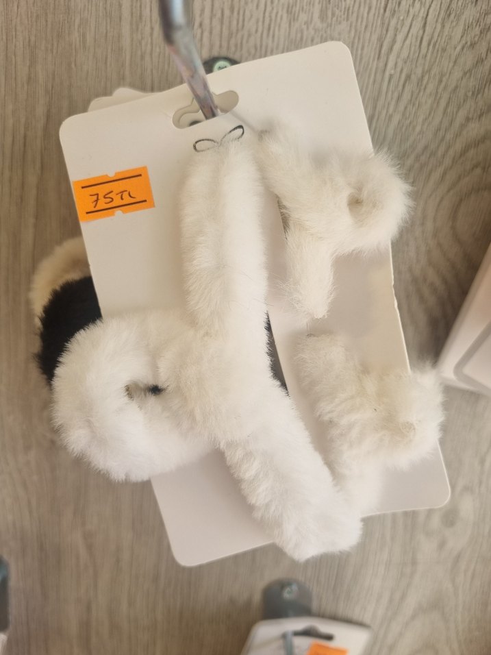 Pembe Peluş Detaylı Çocuk Toka Seti - Görsel 3