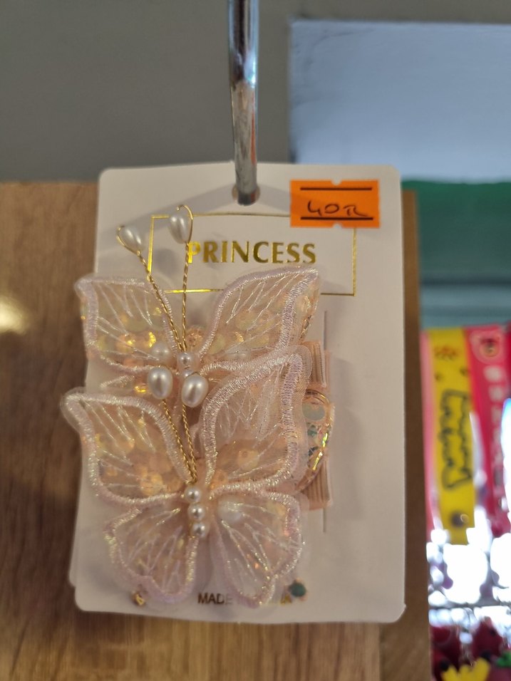 Pastel Mor Kelebek Figürlü Çocuk Toka - Görsel 3