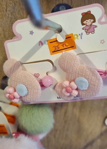 Renkli Bohem Elastik Çocuk Toka Seti - Görsel 5