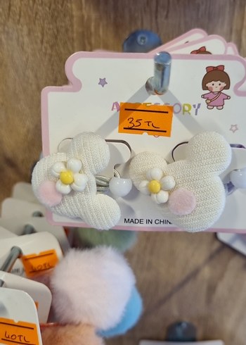 Renkli Bohem Elastik Çocuk Toka Seti - Görsel 2