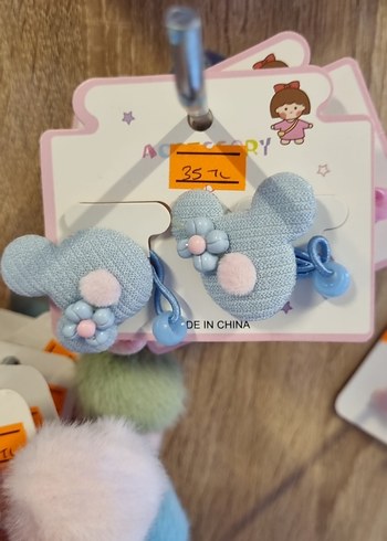 Renkli Bohem Elastik Çocuk Toka Seti - Görsel 4