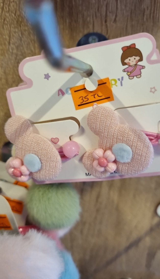 Renkli Bohem Elastik Çocuk Toka Seti - Görsel 5