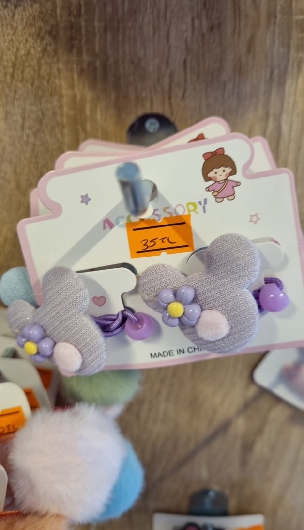 Renkli Bohem Elastik Çocuk Toka Seti - Görsel 3