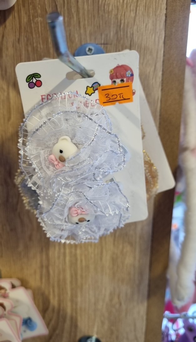 Pembe Fırfırlı Çocuk Saç Tokası - Görsel 3