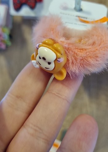 Beyaz Pastel Çocuk Saç Tokası Velcro - Görsel 4