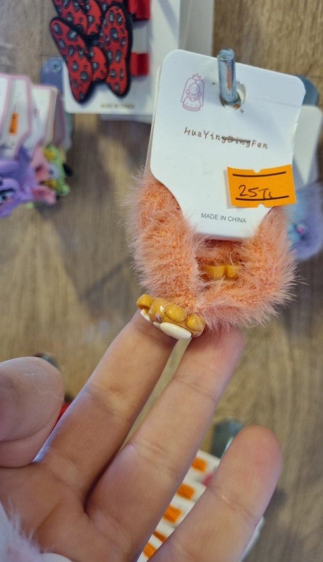 Beyaz Pastel Çocuk Saç Tokası Velcro - Görsel 5