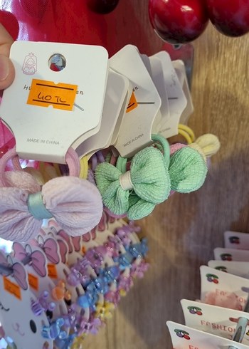 Pastel Renkli Lastikli Çocuk Saç Tokası - Görsel 3