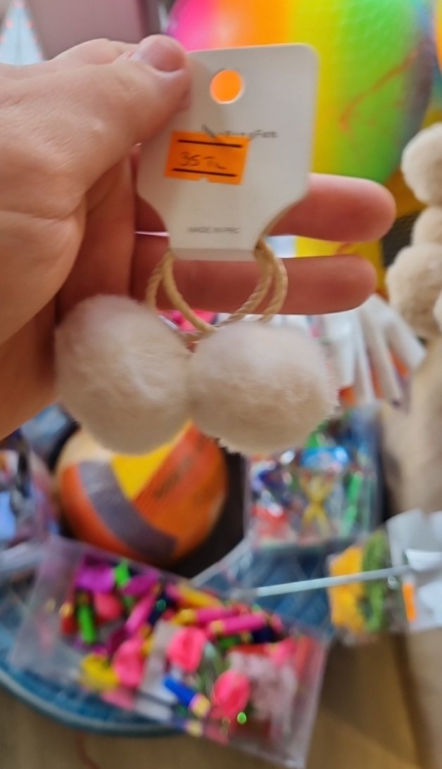 Püsküllü Bej Leopar Desenli Saç Tokası - Görsel 2