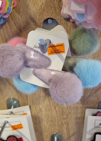 Sarı Peluş Detaylı Çocuk Toka - Görsel 4