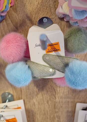 Sarı Peluş Detaylı Çocuk Toka - Görsel 5