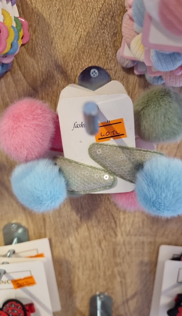 Sarı Peluş Detaylı Çocuk Toka - Görsel 5