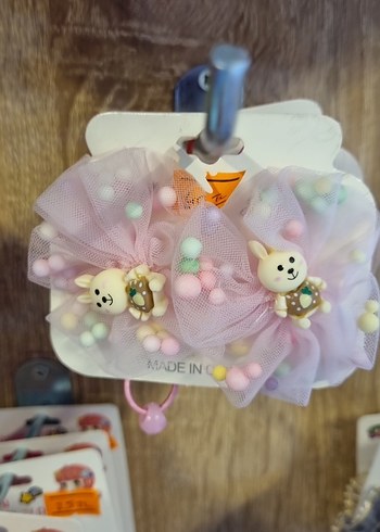 Mor Fiyonk Detaylı Çocuk Saç Tokası - Görsel 4